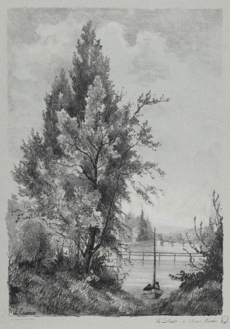 Le Doubs à Sous-Roche [estampe] / L. Cuvier , Paris : Imprimerie Lemercier, [1885]