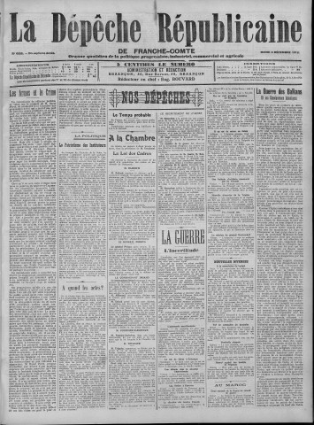 03/12/1912 - La Dépêche républicaine de Franche-Comté [Texte imprimé]