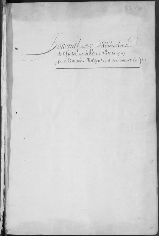 Registre des délibérations municipales 1er janvier - 31 décembre 1773