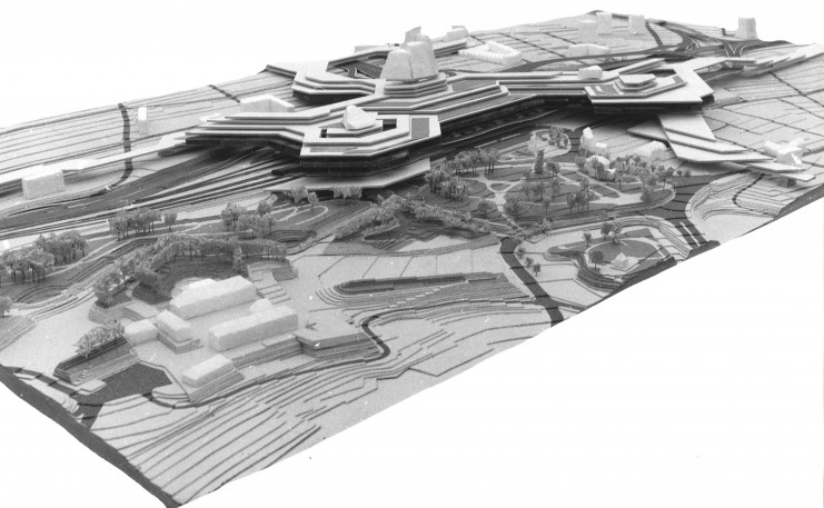 Maquette du projet de centre directionnel dans le quartier Viotte, 1972 (46W71)
