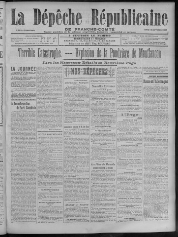 18/09/1906 - La Dépêche républicaine de Franche-Comté [Texte imprimé]