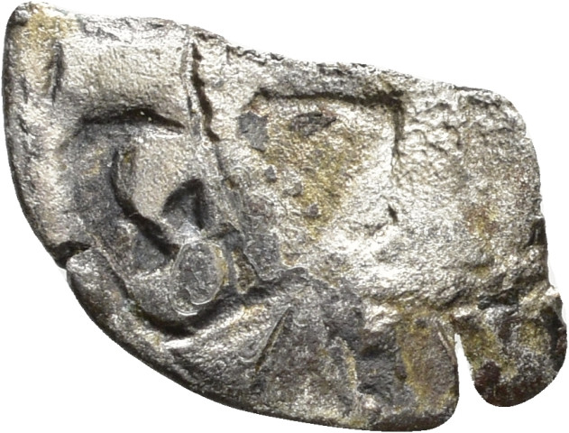 874.1.93.3 - pièce de monnaie (fragment, 1) ; denier tournois