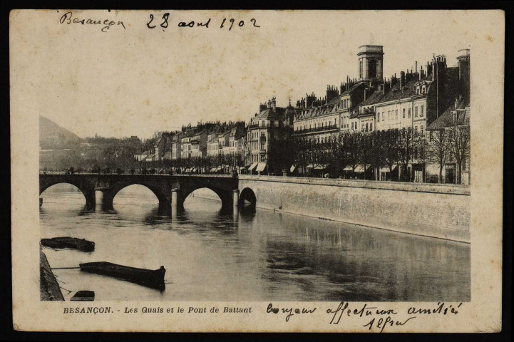 Besançon. Les Quais et le Pont de Battant [image fixe] , 1897/1901