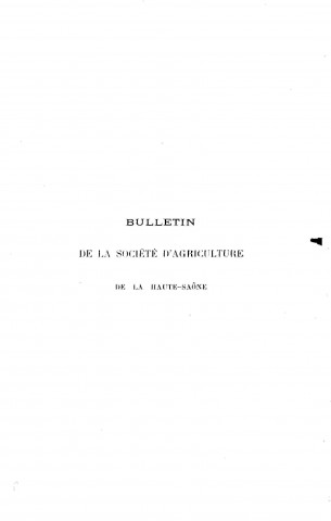 01/01/1897 - Bulletin de la Société d'agriculture, sciences et arts du département de la Haute-Saône [Texte imprimé]