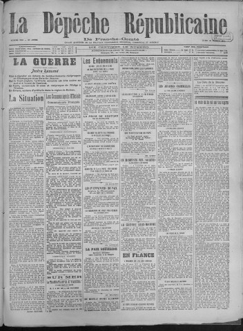 26/02/1918 - La Dépêche républicaine de Franche-Comté [Texte imprimé]