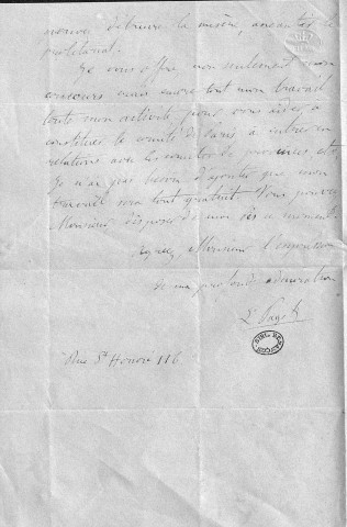 Ms 2964 (tome XXIII) - Lettres adressées à P.-J. Proudhon : Paget à Pfau