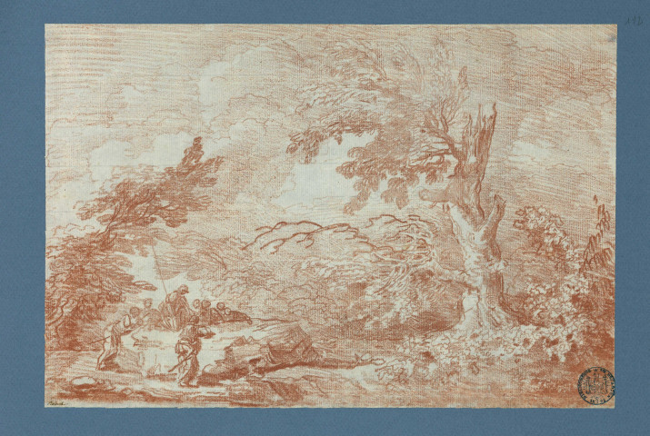 Groupe d'hommes en forêt , [France : Paris], [vers 1770]