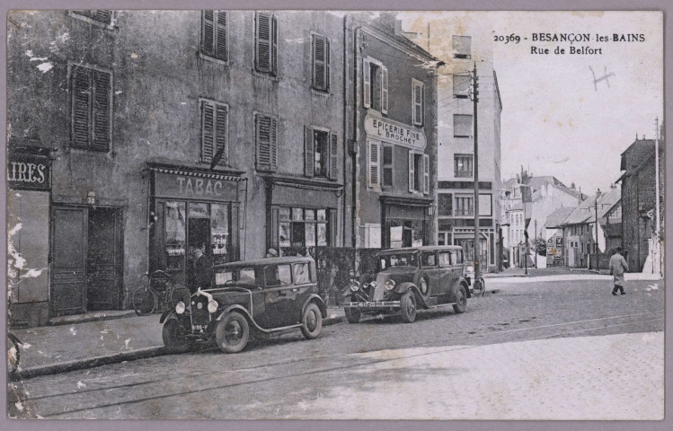 Besançon-les-Bains. Rue de Belfort [image fixe] , Strasbourg : La Cigogne, 1904/1930