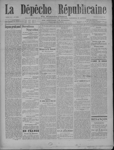 18/02/1920 - La Dépêche républicaine de Franche-Comté [Texte imprimé]