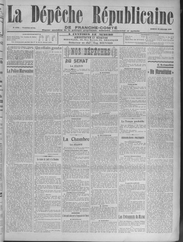 18/01/1908 - La Dépêche républicaine de Franche-Comté [Texte imprimé]
