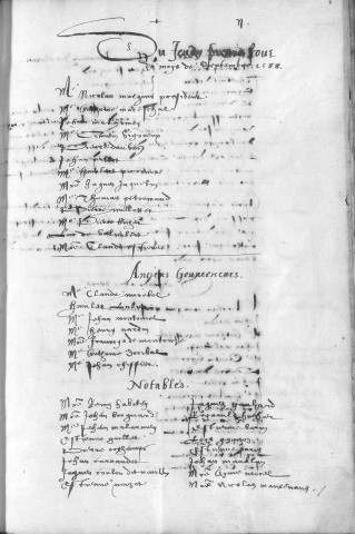 Registre des délibérations municipales 1er septembre 1588 - 23 juin 1590