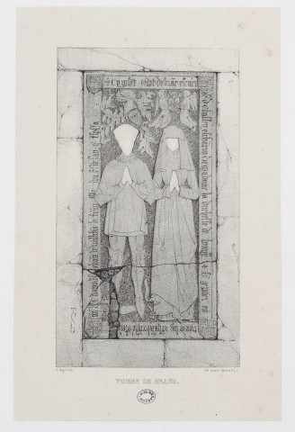 Tombe de Brans [estampe] / E. Sagot lith.  ; lith. Guasco-Jobard à Dijon , Dijon : Guasco-Jobard, [1800-1899]