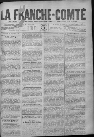 23/10/1890 - La Franche-Comté : journal politique de la région de l'Est