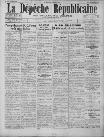 09/12/1931 - La Dépêche républicaine de Franche-Comté [Texte imprimé]