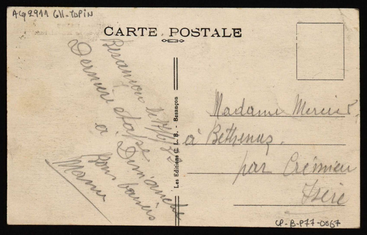 Besançon-les-Bains - Pont Battant et Eglise de la Madeleine [image fixe] , Besançon : Editions C.L.B., 1914/1932