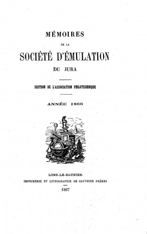 01/01/1866 - Mémoires de la Société d'émulation du Jura [Texte imprimé]