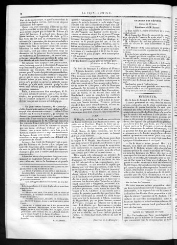 16/03/1841 - Le Franc-comtois - Journal de Besançon et des trois départements