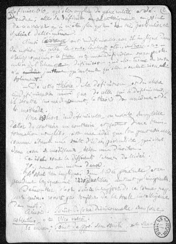 Ms 2827 - Pierre-Joseph-Proudhon. Notes Gauthier.