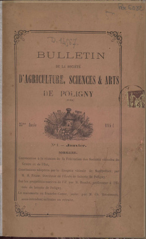01/01/1894 - Bulletin de la Société d'agriculture, sciences et arts de Poligny [Texte imprimé]