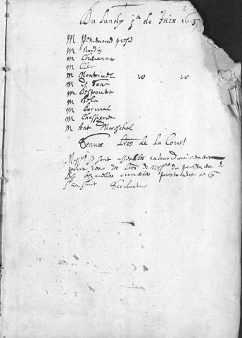 Registre des délibérations municipales 1er juin - 31 juillet 1637