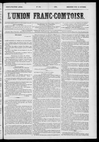 12/10/1870 - L'Union franc-comtoise [Texte imprimé]