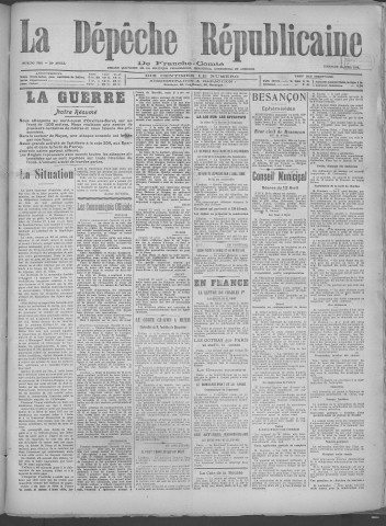 14/04/1918 - La Dépêche républicaine de Franche-Comté [Texte imprimé]