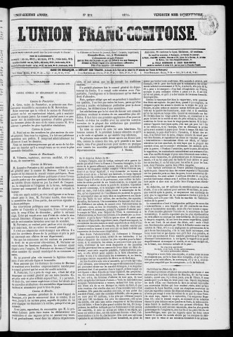 29/09/1871 - L'Union franc-comtoise [Texte imprimé]
