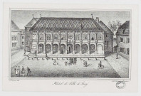 Hôtel de Ville de Gray [estampe] / J. Perron, delineavit  ; lithographié Chalandre à Besançon , Besançon : Chalandre, [1800-1899]
