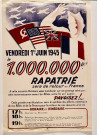 Le 1.000.000ème rapatrié sera de retour en France., affiche