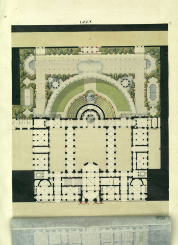 Plan d'un palais à Palerme / Pierre-Adrien Pâris , [S.l.] : [P.-A. Pâris], [1700-1800]