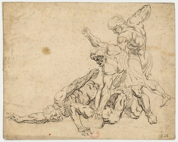 Quatre hommes luttant [Image fixe] , [S.l.] : [s.n.], [années 1670-1684 ?]