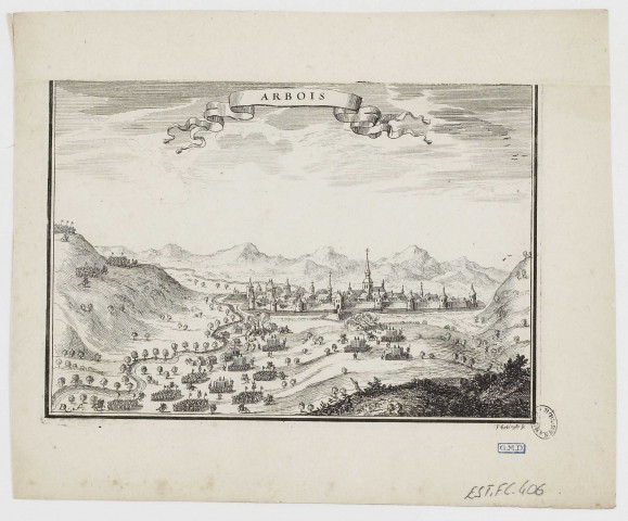Arbois [estampe] / R. D. f., F. Ertinger sc. , [S.l.] : [s.n.], [1700-1799]