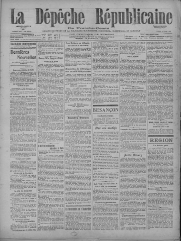 14/06/1920 - La Dépêche républicaine de Franche-Comté [Texte imprimé]