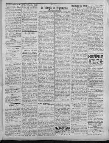 20/11/1921 - La Dépêche républicaine de Franche-Comté [Texte imprimé]