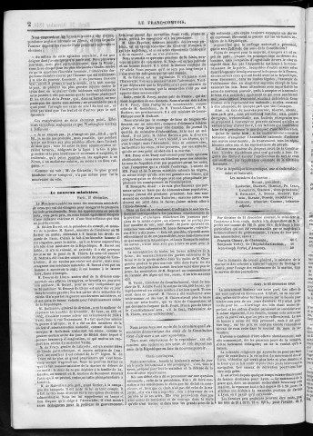 26/12/1848 - Le Franc-comtois - Journal de Besançon et des trois départements