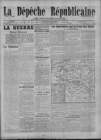 30/04/1916 - La Dépêche républicaine de Franche-Comté [Texte imprimé]