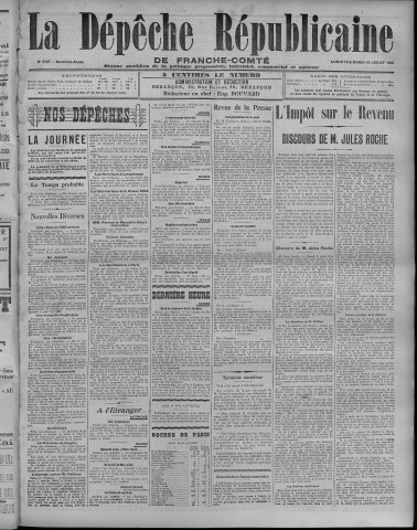 15/07/1907 - La Dépêche républicaine de Franche-Comté [Texte imprimé]
