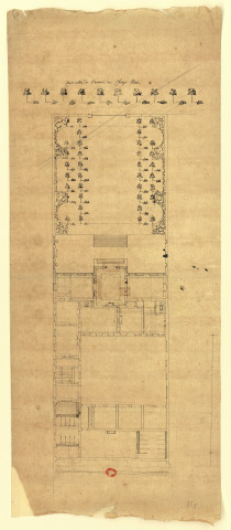 Maison Armand et Lefaivre, puis hôtel Boulogne de Magnanville, rue d'Angoulême, faubourg Saint-Honoré, Paris. Plan de la maison et du jardin / Pierre-Adrien Pâris , [S.l.] : [P.-A. Pâris], [1778]