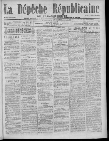 13/11/1905 - La Dépêche républicaine de Franche-Comté [Texte imprimé]