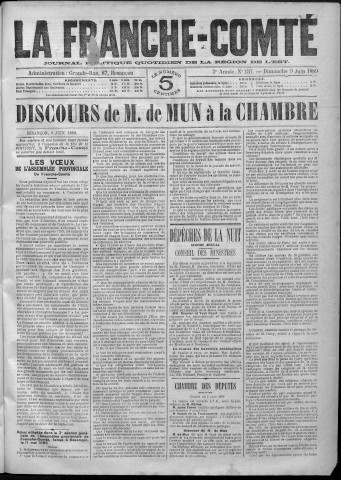 09/06/1889 - La Franche-Comté : journal politique de la région de l'Est