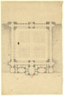 Plan d'un édifice rectangulaire [Dessin] , [S.l.] : [s.n.], [1750-1799]