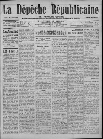 24/02/1913 - La Dépêche républicaine de Franche-Comté [Texte imprimé]