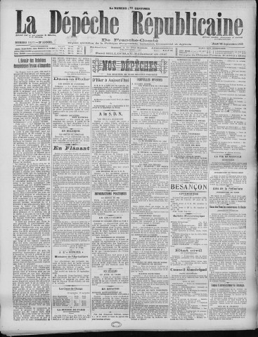 18/09/1924 - La Dépêche républicaine de Franche-Comté [Texte imprimé]
