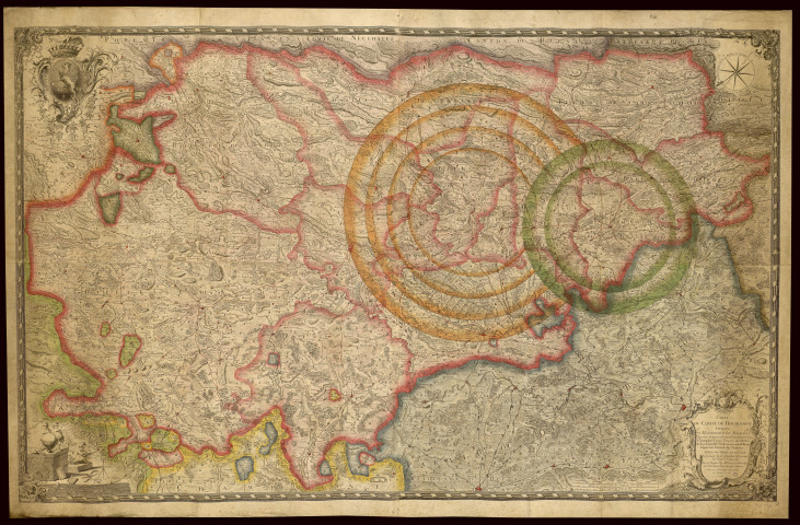Carte du Comté de Bourgogne. Dédiée à Monseigneur de Machault... Par le sieur Jean Querret... [Document cartographique] , Paris : Jean Lattré, 1748
