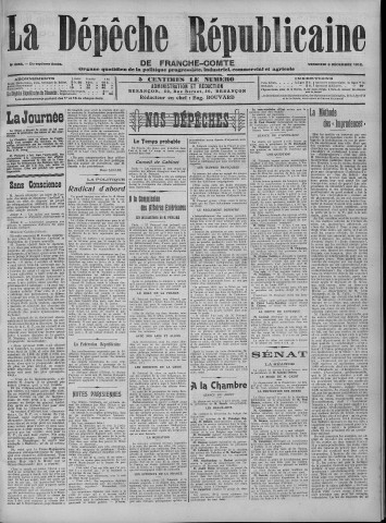 06/12/1912 - La Dépêche républicaine de Franche-Comté [Texte imprimé]