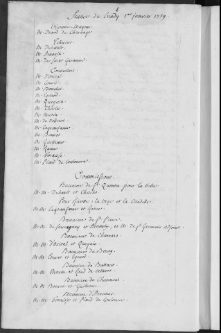 Registre des délibérations municipales 1er janvier - 31 décembre 1759