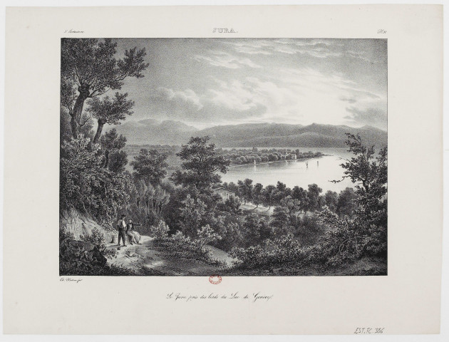 Le Jura pris des bords du Lac de Genève [estampe] : Jura / Ed. Hostein fect , [S.l.] : [s.n.], [1800-1899]