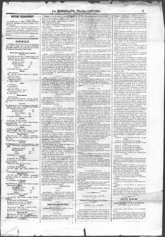 01/04/1873 - La Démocratie franc-comtoise : journal politique quotidien