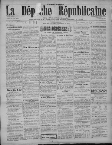 14/05/1921 - La Dépêche républicaine de Franche-Comté [Texte imprimé]