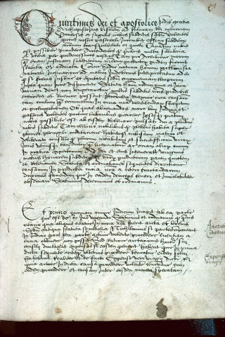 Ms 396 - « Juramenta notariorum praticancium. Statuta. Ars notariatus. Stilus cum formis expletorum curie Bisuntine et minutis plurium rerum ad utilitatem juvenum clericorum in eadem curia praticaria incipientium », collectore P. Jehanroy